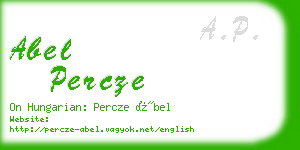 abel percze business card
